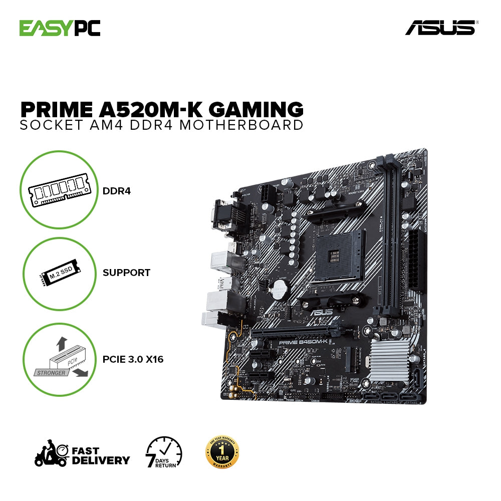 Asus Prime A520M-K Socket AM4 Ddr4Gaming Motherboard – EasyPC