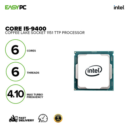 Intel Core i5-9400 Coffee Lake Socket 1151 2.9Ghz 9m Processor TTP