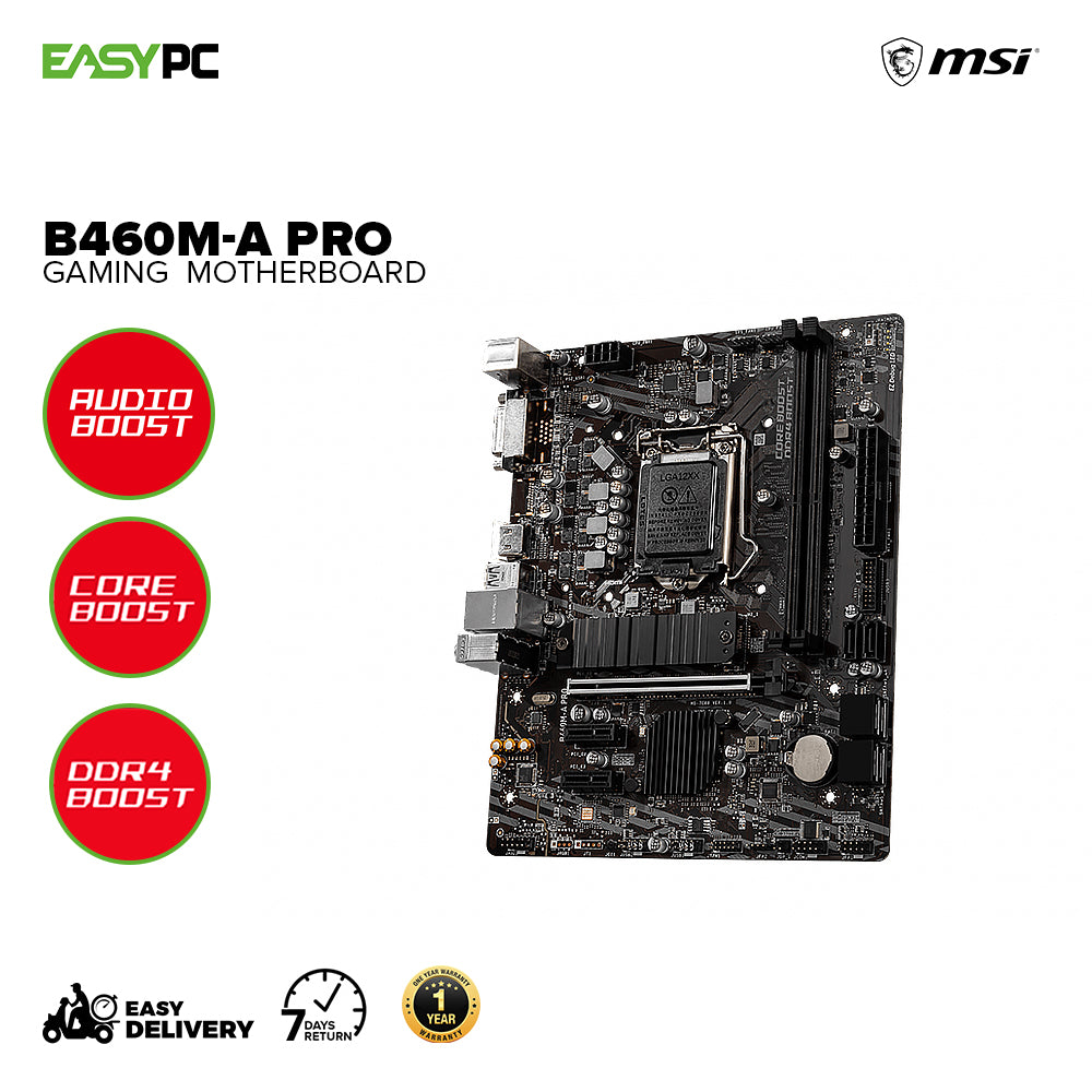 Peripherals Components Icon MSI B460M-A PRO Gaming Socket 1200 DDR4 Motherboard – EasyPC