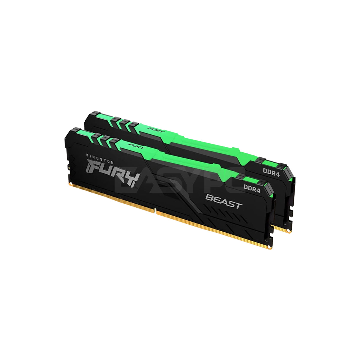 Kingston Fury Beast 16gb 2x8gb Ddr4-3200mhz Infrared Sync Technology RGB  Lighting, Intel XMP-ready Black Memory