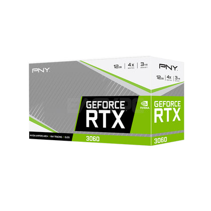 PNY NVIDIA® GeForce RTX 3060 Uprising VCG306012DFMPB Dual Fan 12gb 192bit GDdr6 Gaming Videocard LHR