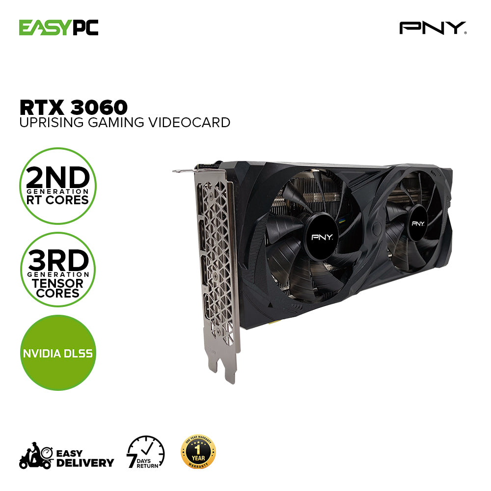 PNY NVIDIAÂ® GeForce RTXÂ™ 3060 Uprising VCG306012DFMPB Dual Fan