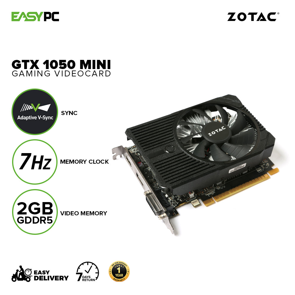 Zotac NVIDIA® GeForce GTX 1050 Mini ZT-P10500A-10L 2gb 128bit Ddr5 Gam –  EasyPC