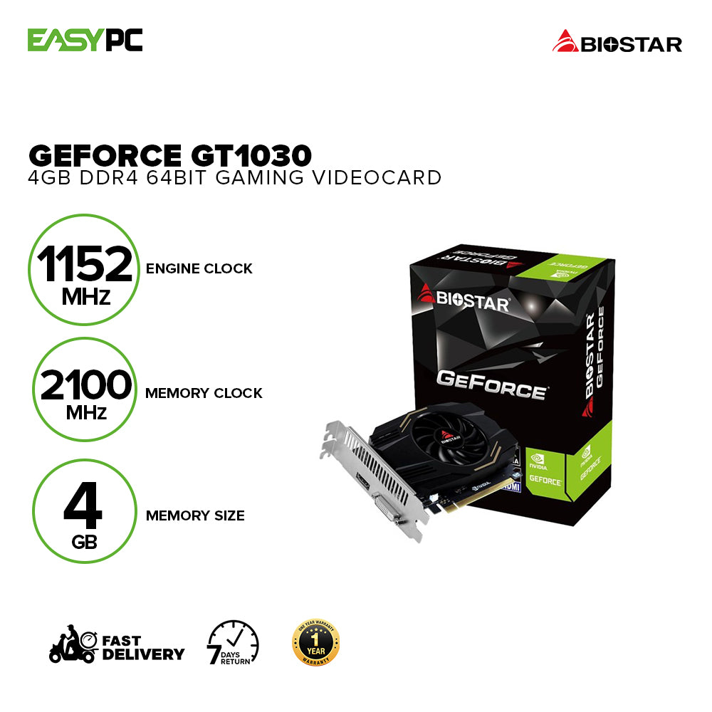 1030 4gb Biostar Geforce Gt 1030 Biostar GT1030 VN1034TB46-TB1RA