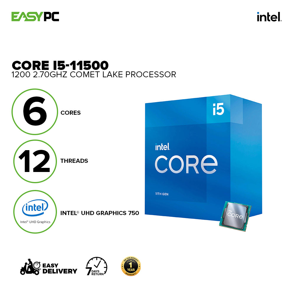 11th Generation Intel Core i5-11500 1200 CPU – EasyPC