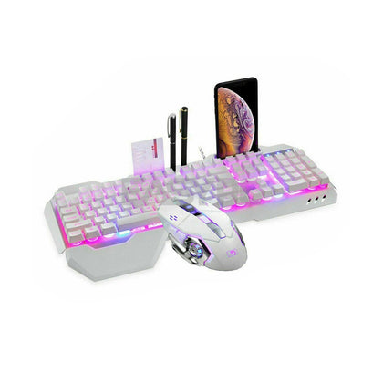 K-618 Wired Gaming Keyboard and Mouse WHITE-a