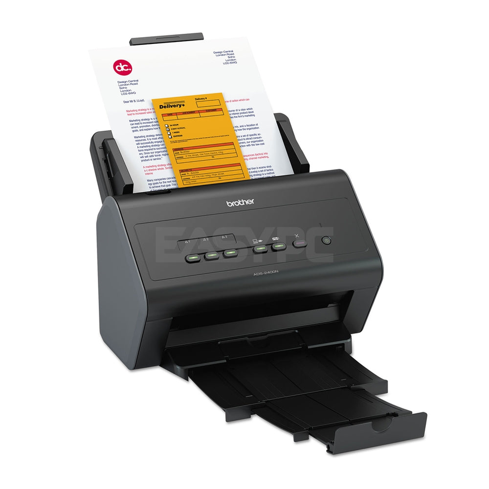 Brother ADS-2400N High Resolution Scanning PC-Free Scanning 40ppm Scan To External Storage Save Time For Large Volume Scanner Scan & Share To Network