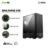 MSI MAG Forge 111R Optimized Airflow Magnetic Filter Tempered Glass Mid Tower PC Case Black