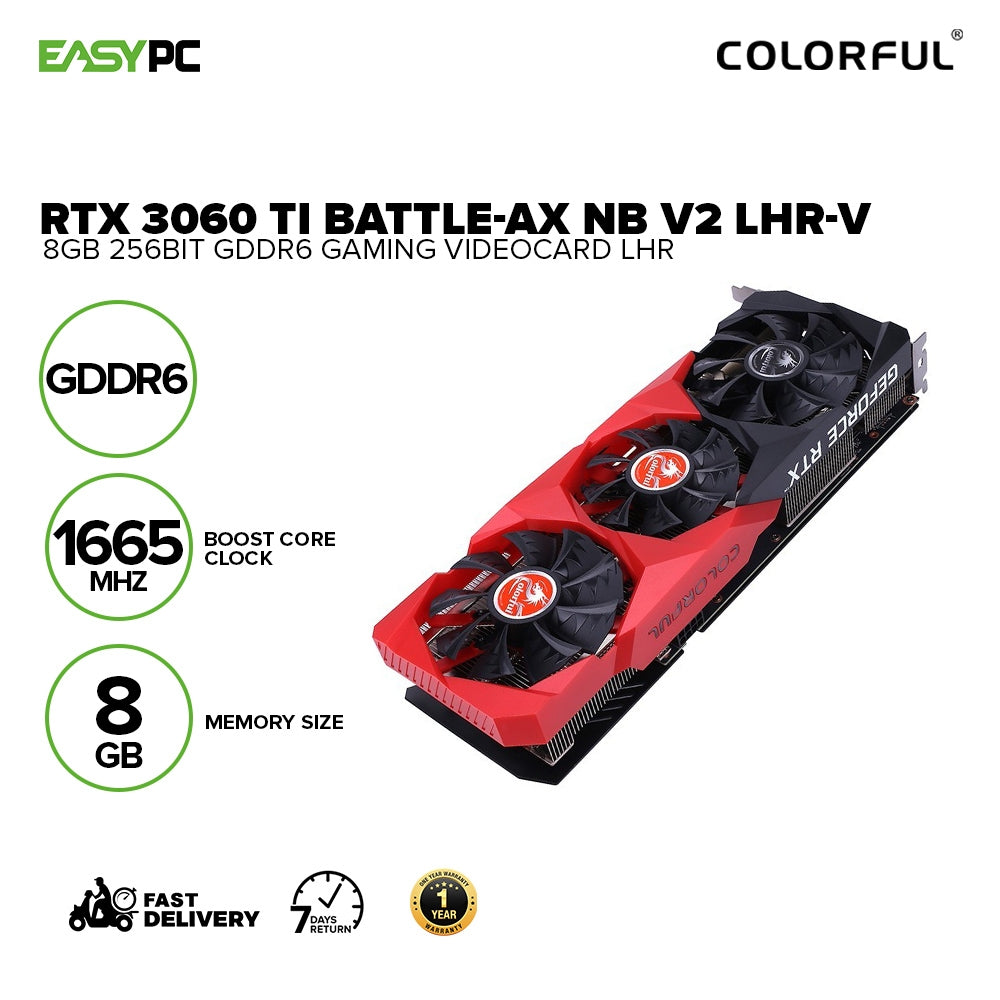 Colorful NVIDIA® GeForce RTX™ 3060 Ti Battle-AX NB V2 LHR-V 8gb