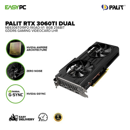 Palit GeForce RTX 3060 Ti Dual NE6306T019P2-190AD-V1  8gb 256bit GDDr6 VR Ready Gaming Videocard LHR