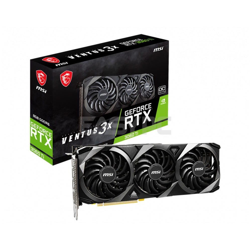 Msi NVIDIA® GeForce RTX™ 3060Ti Ventus 3X OC 8gb 256bit GDdr6 Videocard LHR