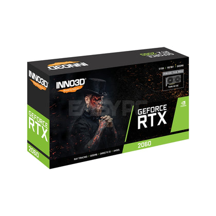 Inno3D Rtx 2060 Twin X2 OC N20602-12D6X-1713VA32R 12gb 192bit GDdr6, Dual Fan and AI-Enhance Graphics  Gaming Videocard
