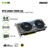 Inno3D Rtx 2060 Twin X2 OC N20602-12D6X-1713VA32R 12gb 192bit GDdr6, Dual Fan and AI-Enhance Graphics  Gaming Videocard