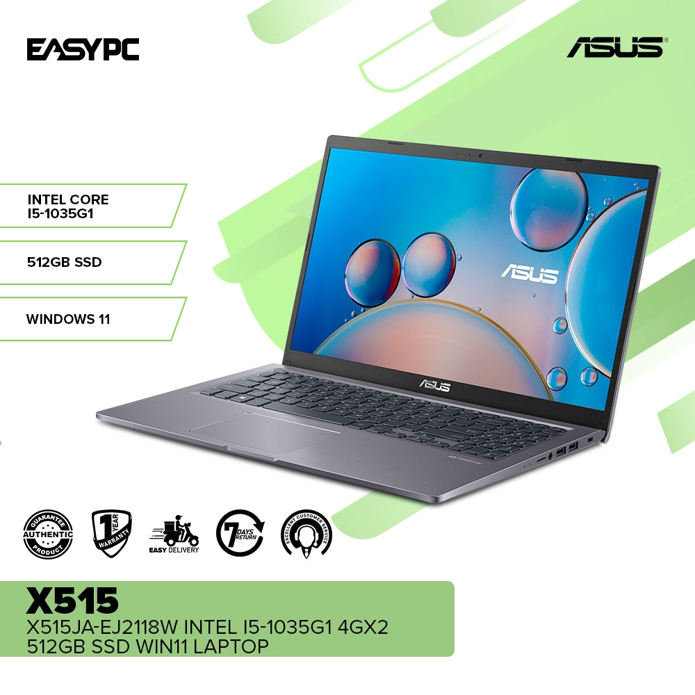 ASUS X515 X515JA-EJ2118W INTEL I5-1035G1 4GX2 512GSSD SHARED WIN11