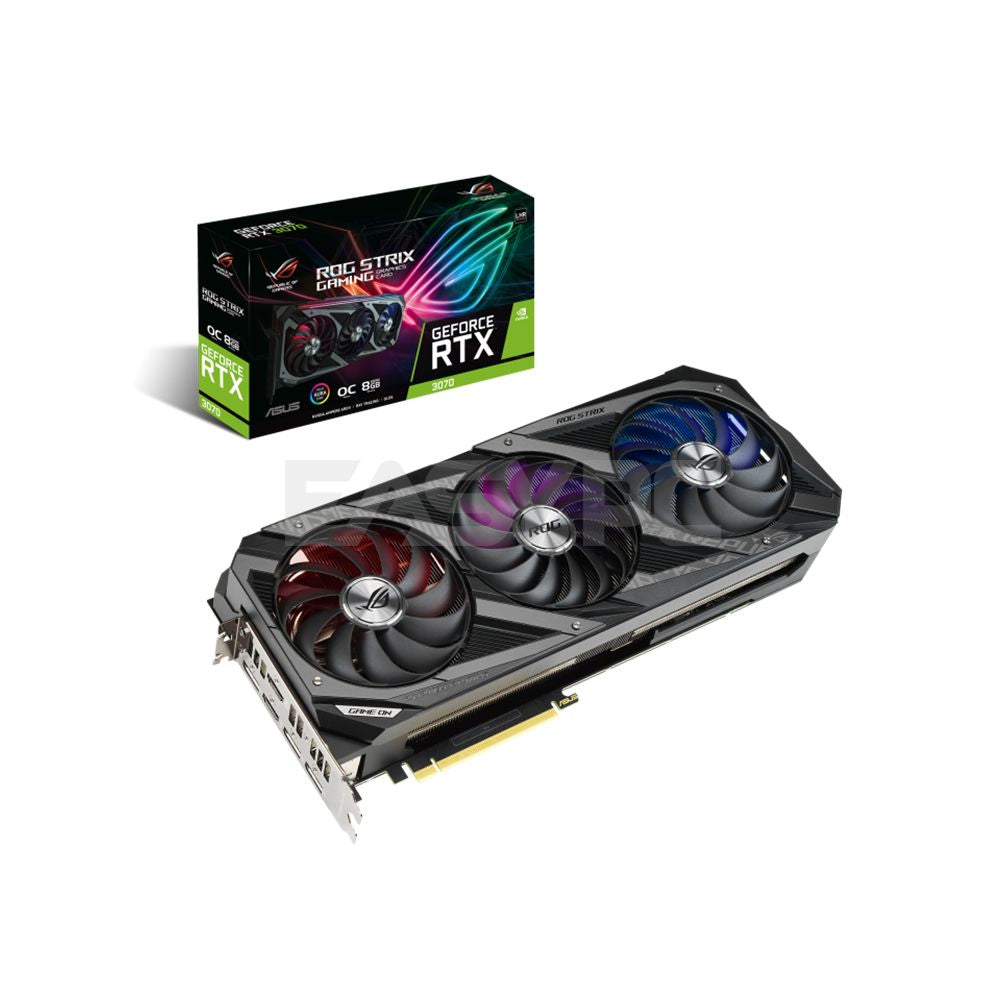 Asus ROG Strix NVIDIA® GeForce RTX™ 3070 V2 OC Gaming 8gb 256bit GDdr6  Gaming Videocard LHR