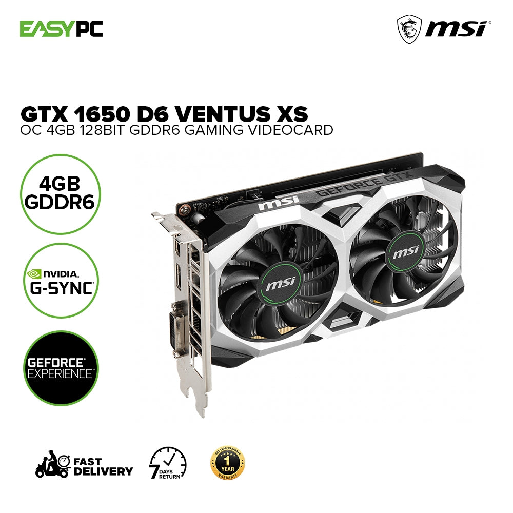 MSI NVIDIA® GeForce GTX™ 1650 D6 Ventus XS OC/XC OC V3 4gb 128bit