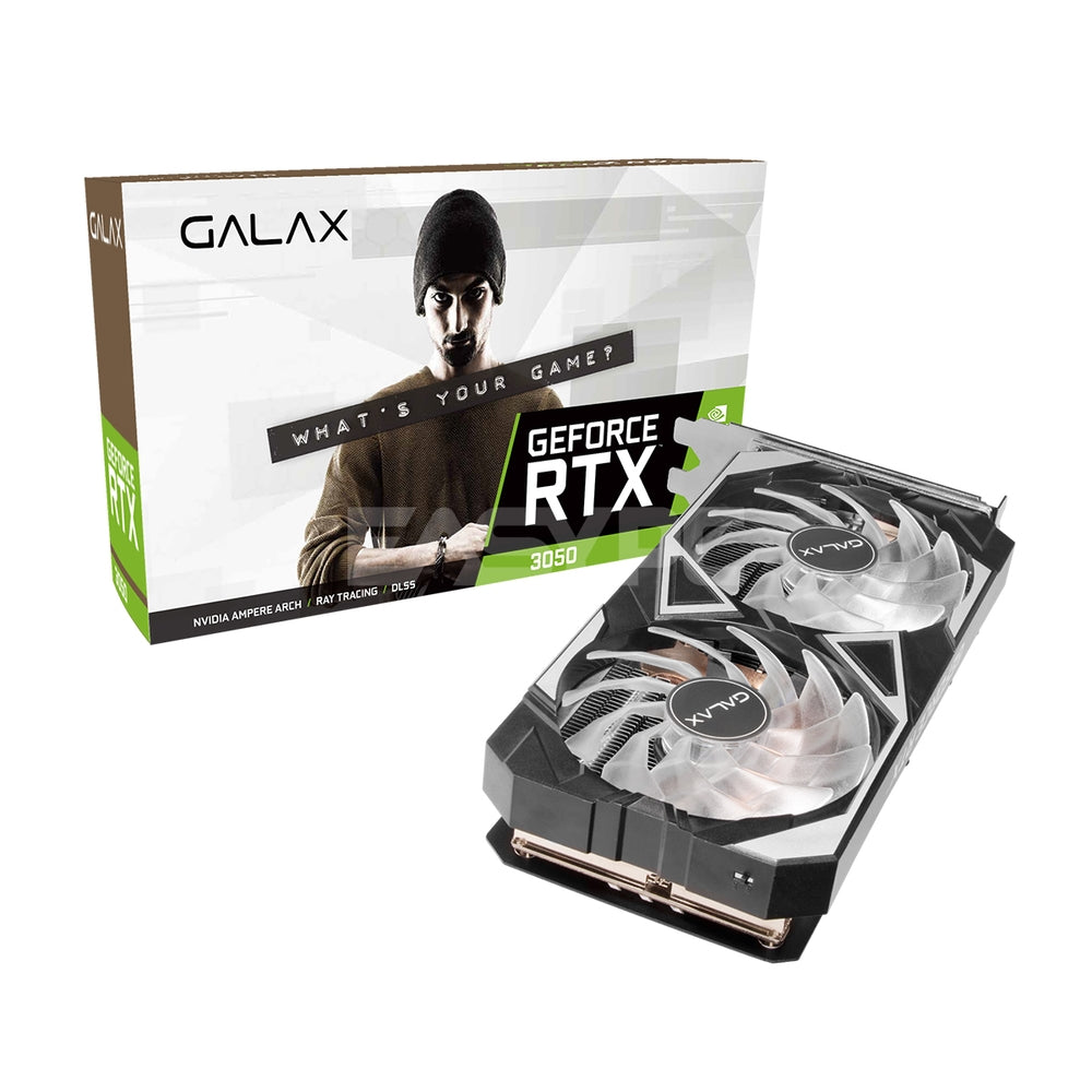 Galax Rtx 3050 EX 1-Click OC 8gb 128bit GDdr6 VR Ready, NVIDIA G-Sync, Vulkan RT API, HDCP 2.3, LHR Gaming Videocard