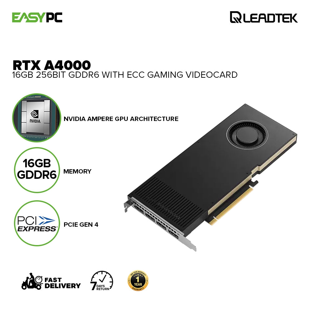 NVIDIA RTX A4000 16Go GDDR6 - Carte Graphique Professionnelle - Occasion TB