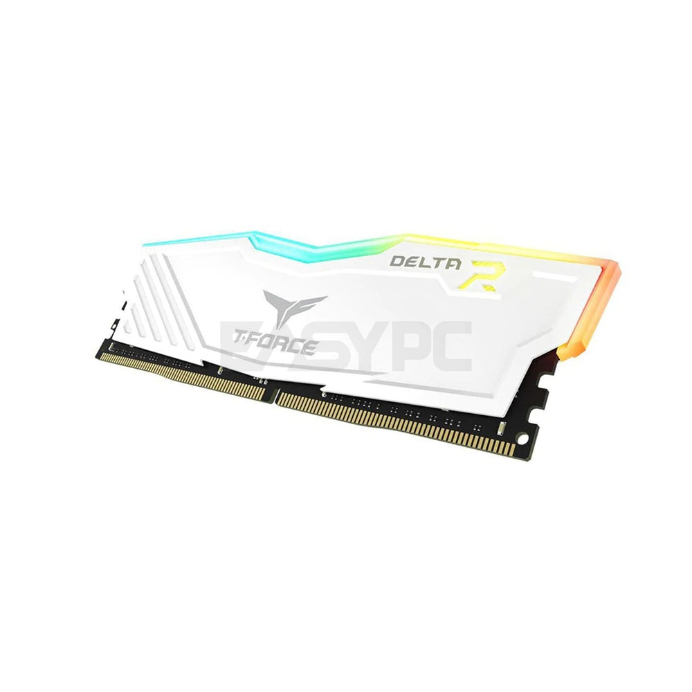 Team Elite TForce Delta 8gb 1x8 2666mhz Ddr4 RGB Memory White | Full color, dazzling and 120 ultra-wide-angle force flow lighting effect