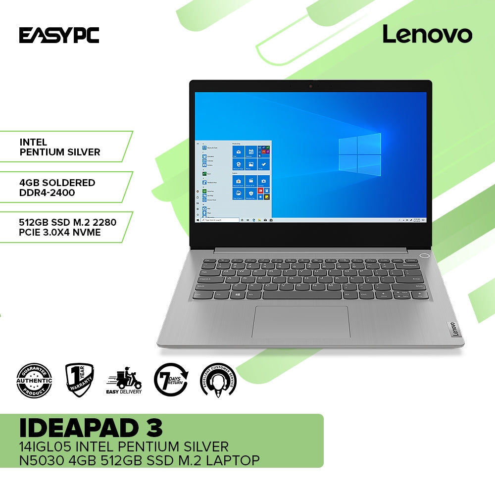 Lenovo Ideapad 14Igl05 81Wh002Tph Intel Pen N5030  4GbWin10IntelUhdGraphics 605 Laptop