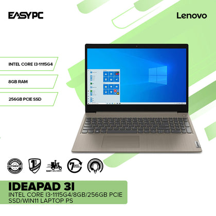 Lenovo IdeaPad 3i Intel Core i3-1115G4/8GB/256GB PCIe SSD/Win11 Laptop PS