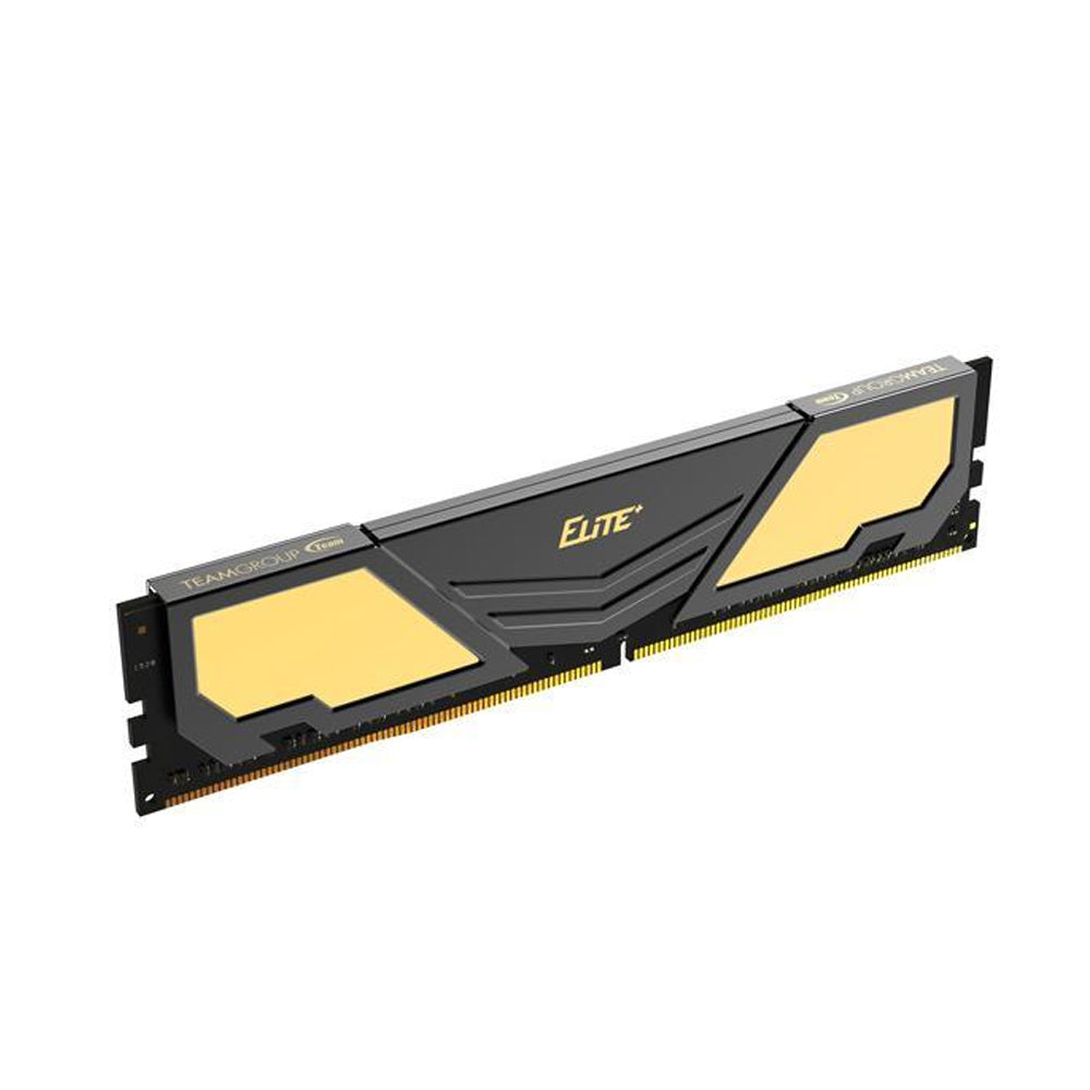 Team Elite Plus 1x16 2666Mhz Ddr4 Memory Black Gold,2666 Mhz