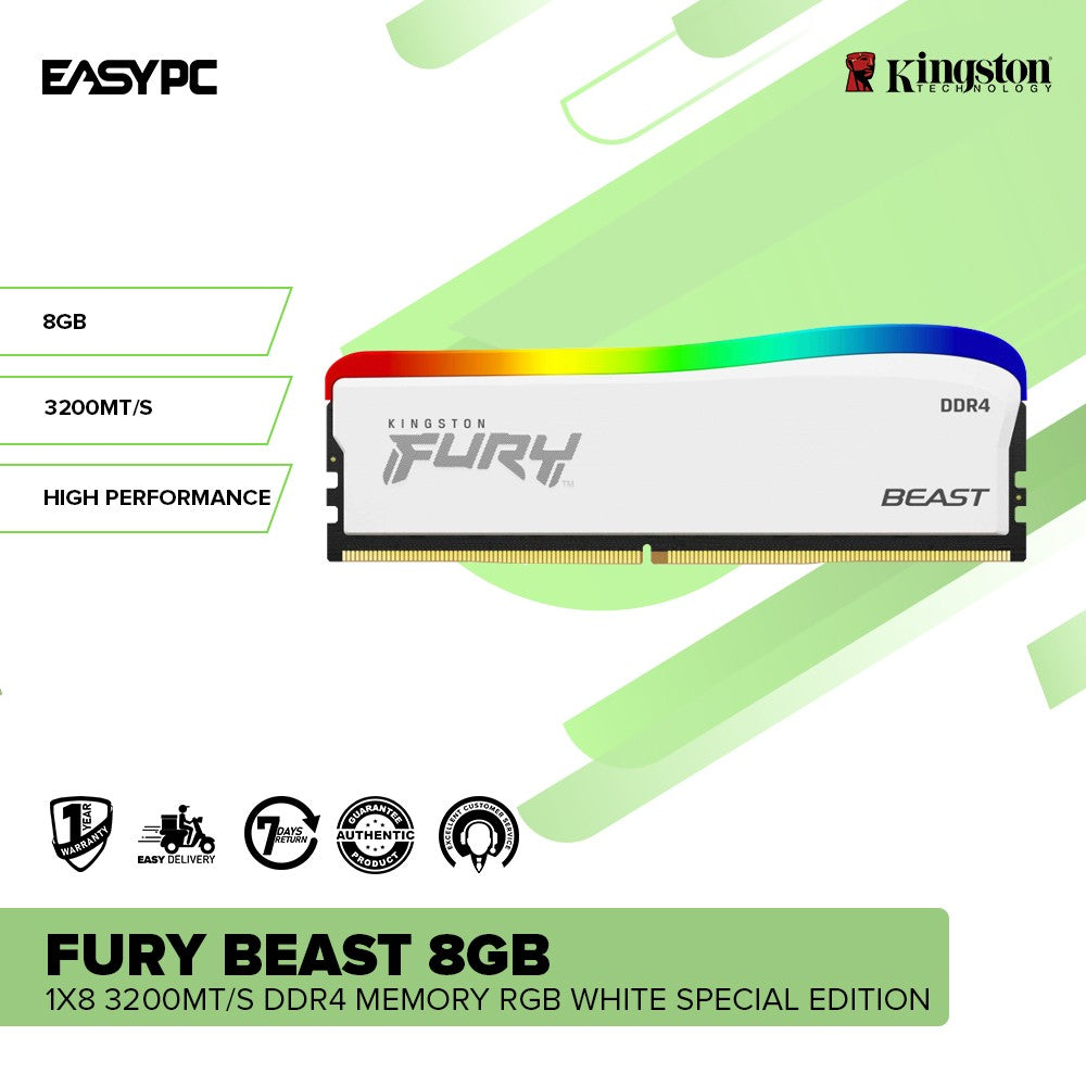 Kingston Fury Beast 8GB 1x8 3200MT/s DDR4 Memory RGB RAM – EasyPC