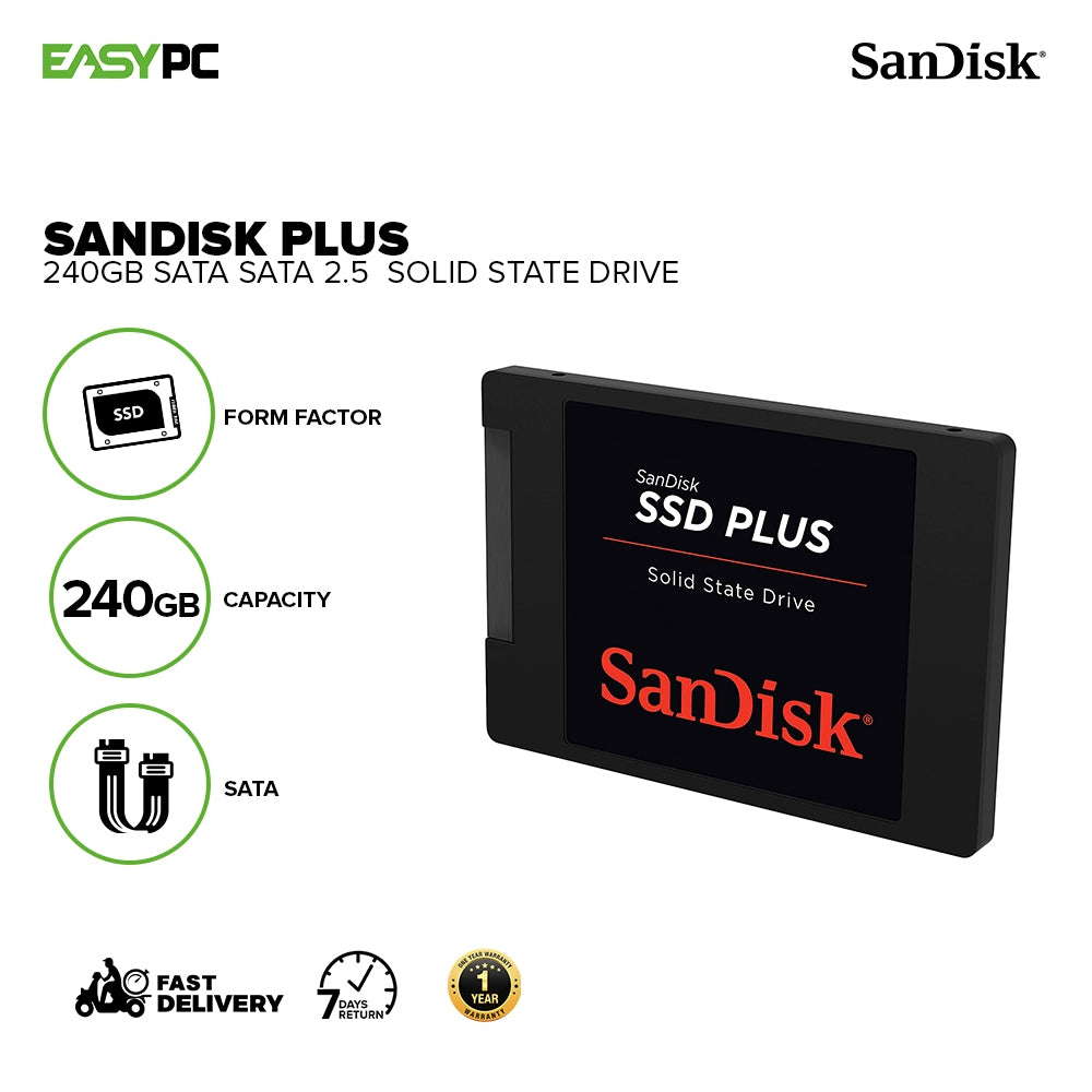 Sandisk Plus SSD 240GB Sata SATA 2.5 – EasyPC