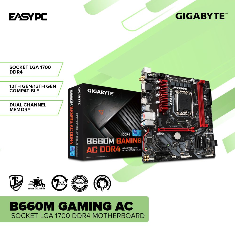 Gigabyte B660M GAMING AC Socket LGA 1700 Ddr4 Motherboard – EasyPC