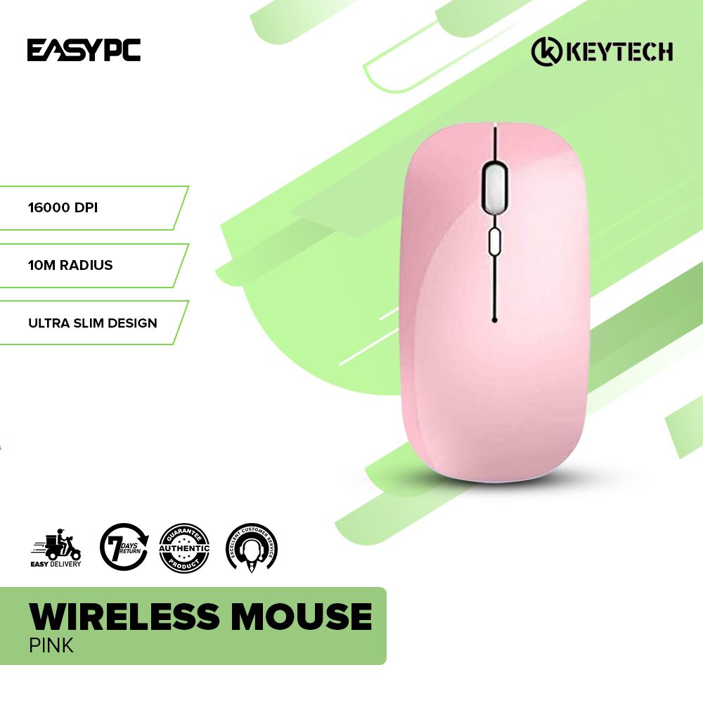 Key Tech 015643 Keytech Wireless Mouse Pink – EasyPC