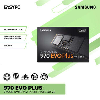 Samsung 970 Evo Plus 250GB, Design Flexibility,Exceptional Endurance,Unparalleled Reliability M.2 NVME Solid State drive
