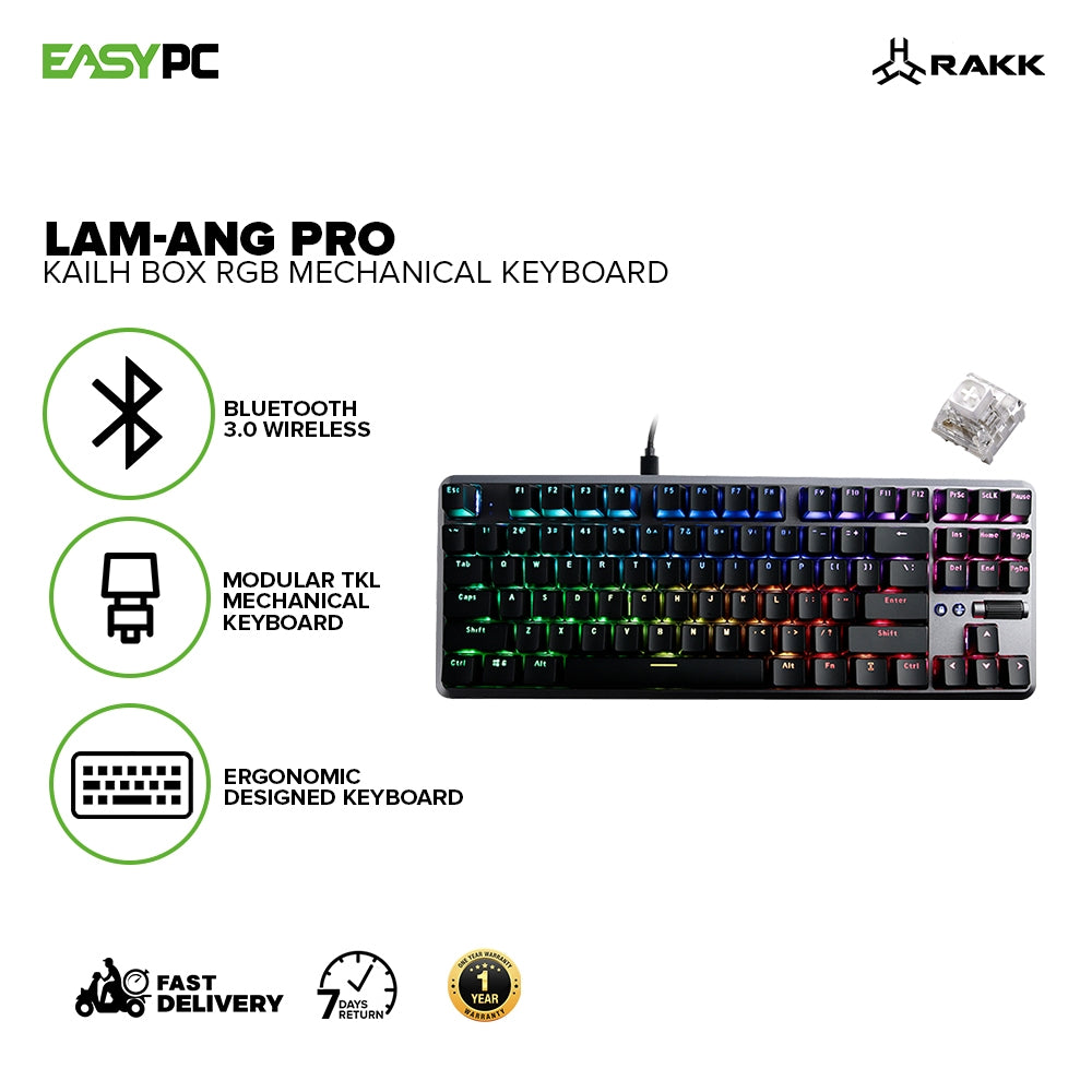 RAKK Lam-Ang Pro Kailh Box White RGB Mechanical Keyboard