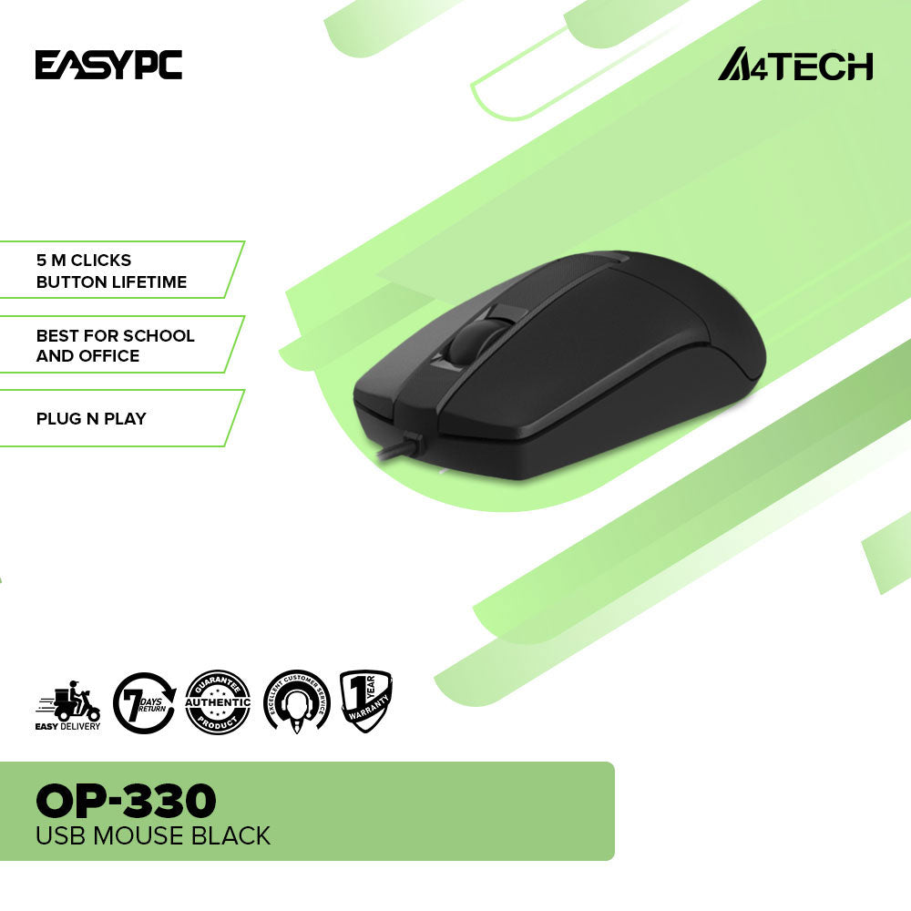 A4Tech OP-330 Usb Mouse Black-a