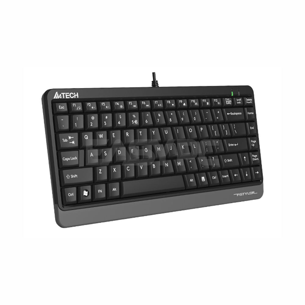 A4tech FKS11 Natural A Compact Keyboard Black/grey High-Elasticity Sil ...