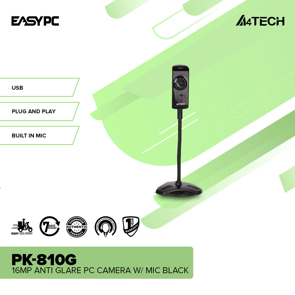 A4tech PK-810G 16MP Anti Glare PC Camera w/ mic Black – EasyPC