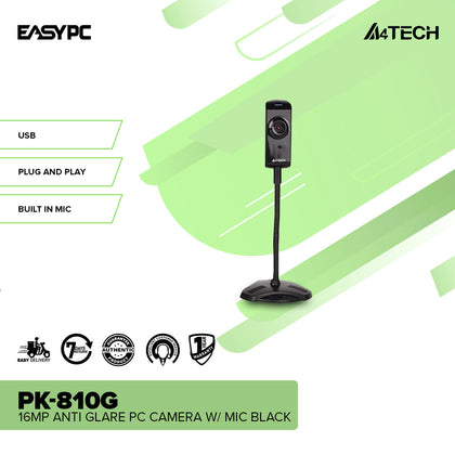 A4tech  PK-810G 16MP Anti Glare PC Camera w/ mic Black
