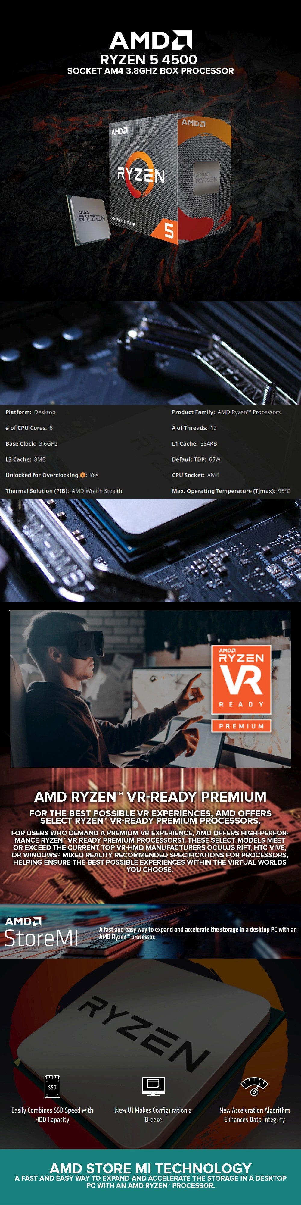 AMD Ryzen 5 4500 Socket Am4 3.6GHz box processor – EasyPC