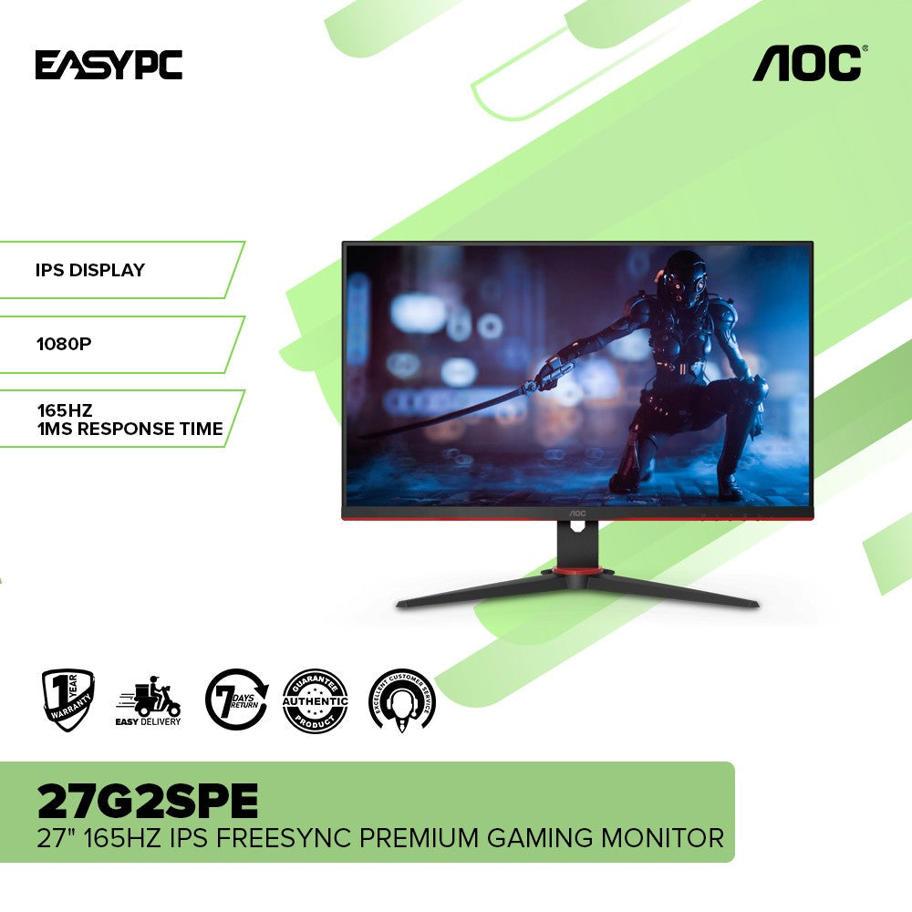 AOC 27 27G2SP Adaptive Sync 165HZ Gaming Monitor – PC Express