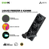 ARCTIC COOLING Liquid Freezer II- 120, 240, 280, 360 & 420mm Multi Compatible All-In-One CPU Water Cooler LGA 1700 Compatible Fully sleeved Tubes 4JTP