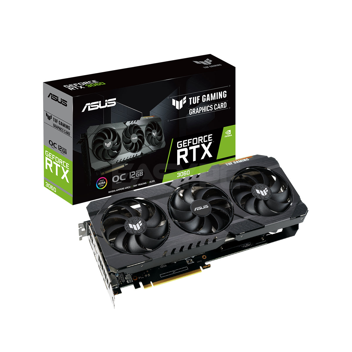 ASUS TUF Gaming NVIDIA® GeForce NVIDIA® GeForce RTX 3060 Graphics Card TUF-NVIDIA® GeForce RTX3060-12G-GAMING (PCIe 4.0, 12GB GDDR6, HDMI 2.1, DisplayPort 1.4a, Dual Ball Fan Bearings Gaming Videocard