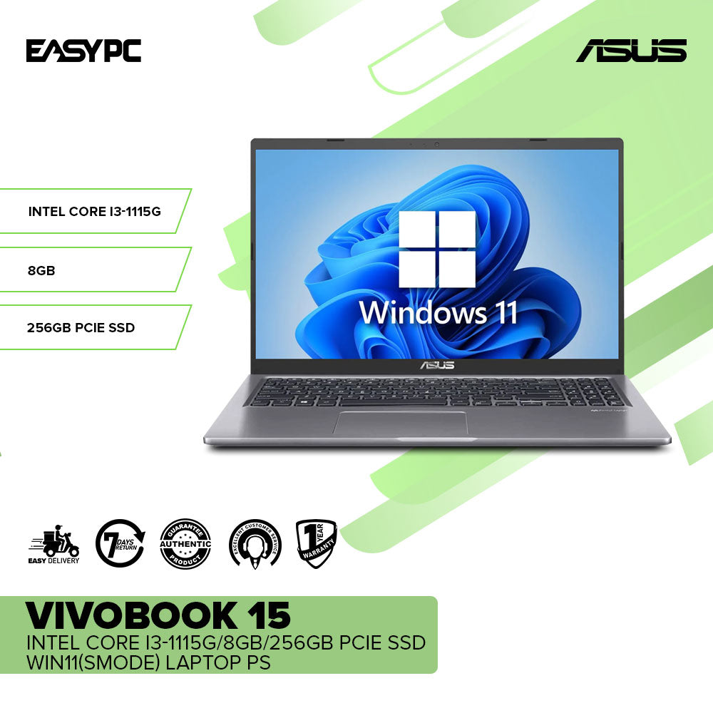 ASUS VivoBook 15 Intel Core i3- PCIe SSD/Win11(Smode) Laptop – EasyPC