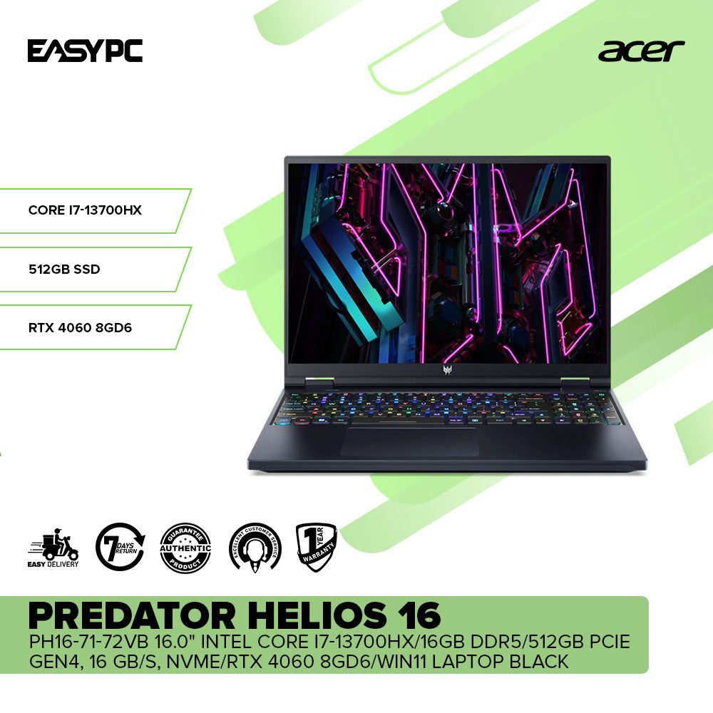 Acer Predator Helios 16 PH16-71-72VB 