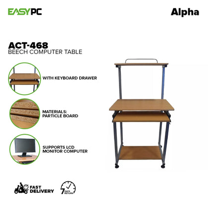 Alpha ACT 468 Computer Table Beech
