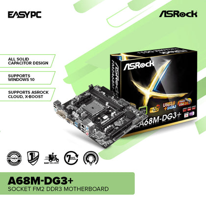 Asrock A68M-DG3+ Socket Fm2 Ddr3 Motherboard