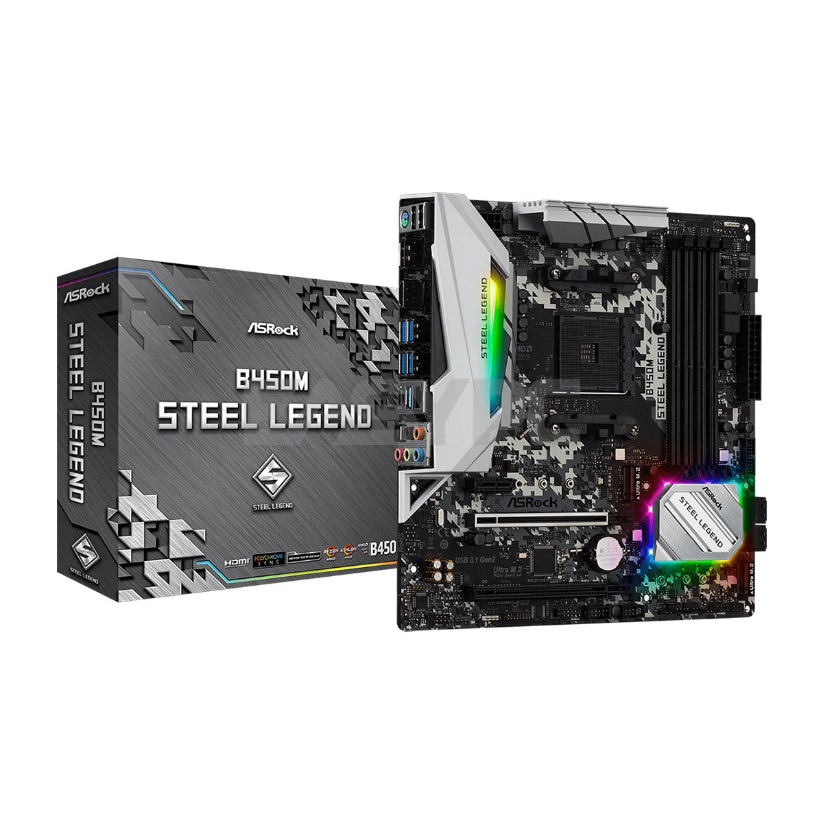 Asrock B450M Steel Legend Am4 Gaming Motherboard – EasyPC