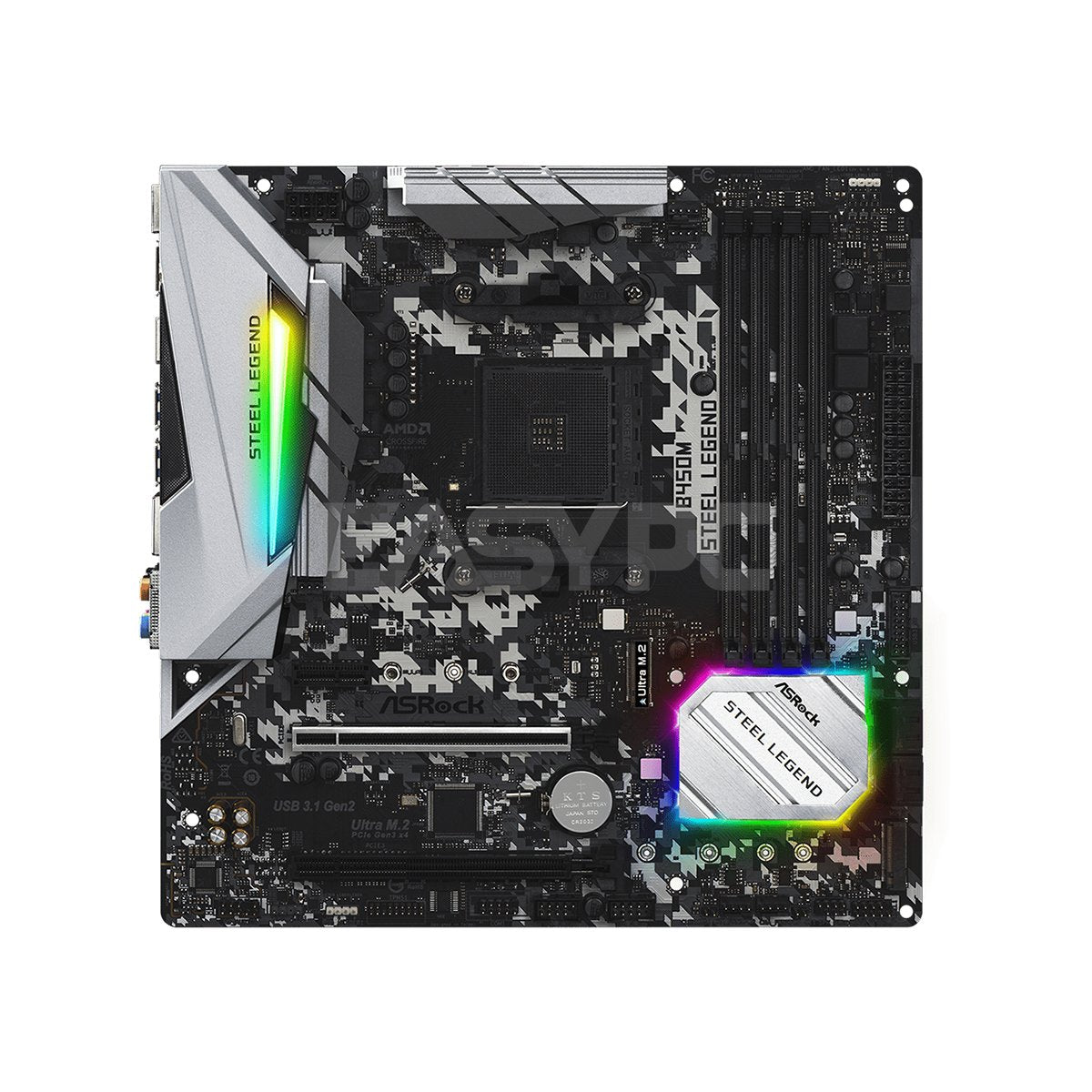 Asrock B450M Steel Legend Am4 Gaming Motherboard – EasyPC - Main Image