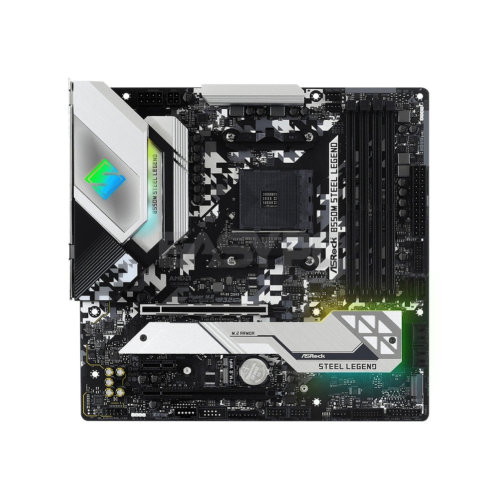 Asrock B550M Steel Legend Socket Am4 Socket Support Windows 11, AMD B550  Chipset Ddr4 Motherboard