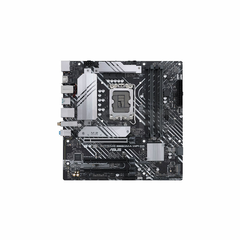 Asus Prime B660M-A WIFI D4 VRM heatsink, M.2 heatsink, Socket LGA 1700 Ddr4 Gaming Motherboard