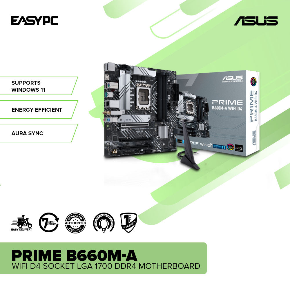 ASUS Prime B660M-A WIFI D4 Socket LGA 1700 DDR4 Motherboard – EasyPC