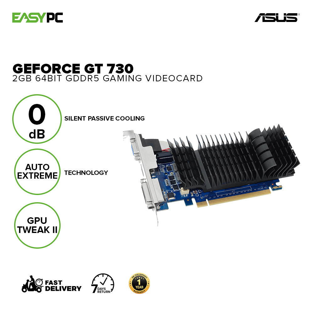 Asus GT730 GT730-SL-2GD5-BRK 2GB 64bit GDdr5 Gaming Videocard – EasyPC